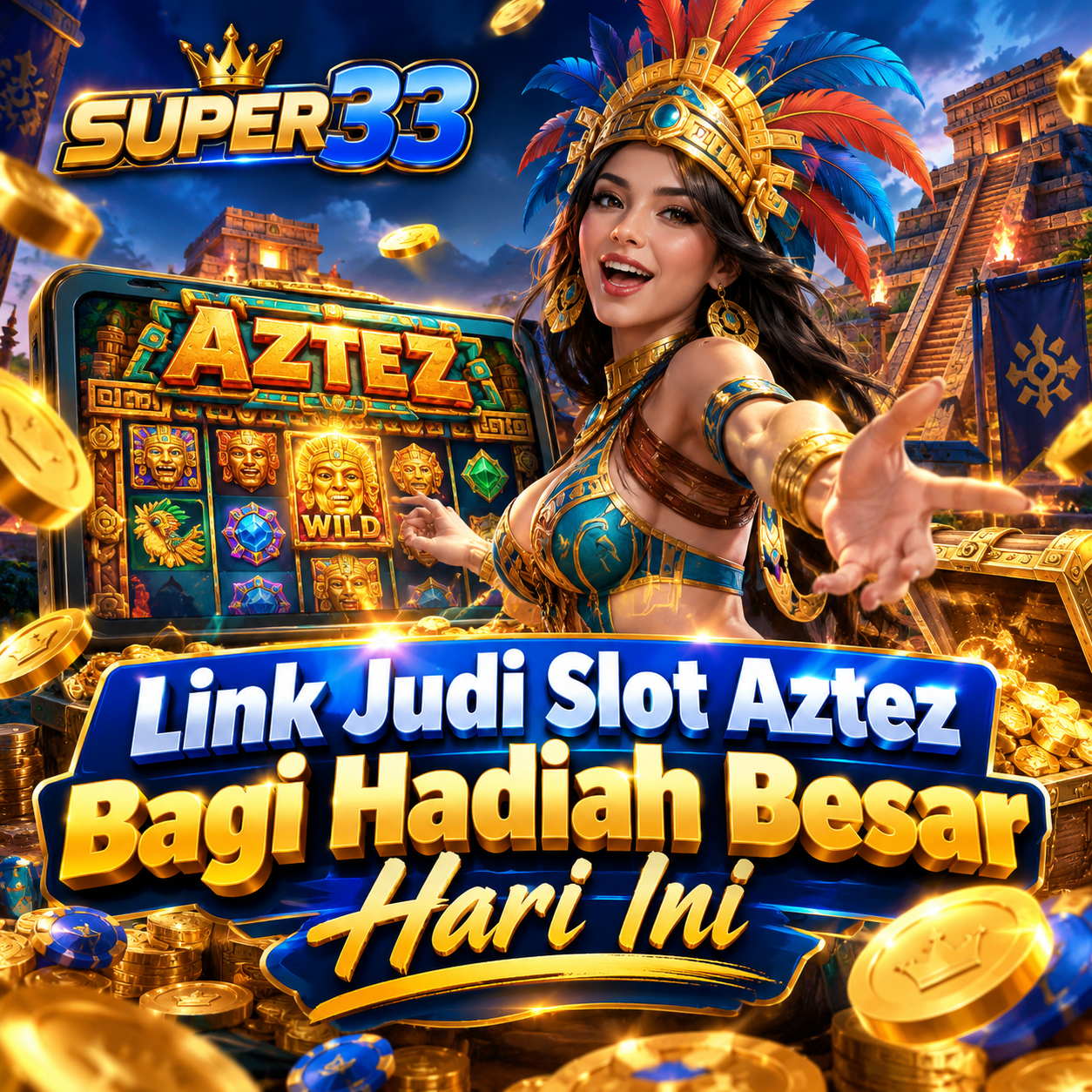 Thumbnail 1 of 3, Poster, Gabung & Mainkan Game Online di Situs SUPER33 designed and sold by SUPER33.